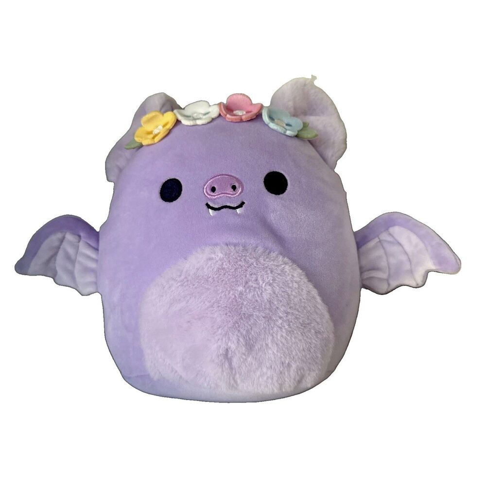 Squishmallows 8" NICOLAS Lavender Purple Bat Easter Spring Plush
